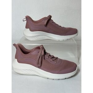 Skechers Bobs Sport Memory‎ Foam Slip In Sneakers Womens 9.5 Pink Rose